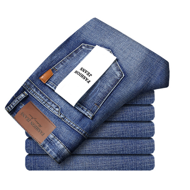 Levis Jeans 501 - Wthinlee 8 รุ่นฤดูใบไม้ผลิฤดูใบไม้ร่วงกางเกงยีนส์ผู้ชายสบายๆตรงยืดแฟชั่นคลาสสิกทํางาน DENIM กางเกงแบรนด์เสื้อผ้า
