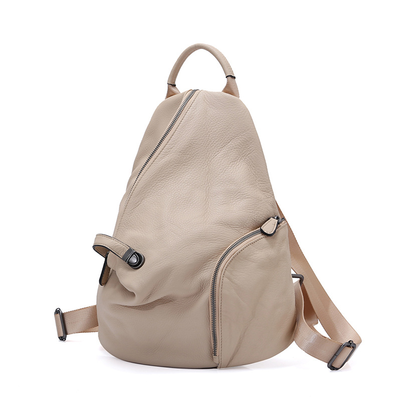 Fashion Backpack Women - Zency ของแท้หนัง Anti-Theft กระเป๋าเป้สะพายหลังสีดํา Lady กระเป๋าเป้สะพายหลังคุณภาพสูงซิปหัวเข็มขัด