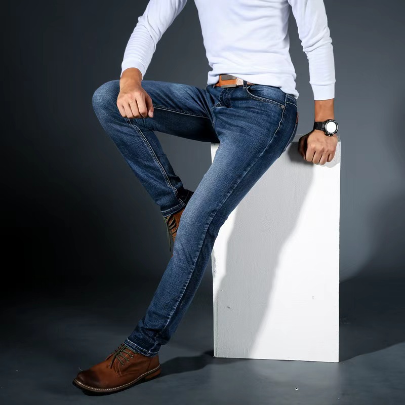 Levis Jeans 501 - ผู้ชายแฟชั่นกางเกงยีนส์ตรงผู้ชาย 2025 ใหม่ยืด SLIM FIT กางเกงนุ่มสบายธุรกิจ
