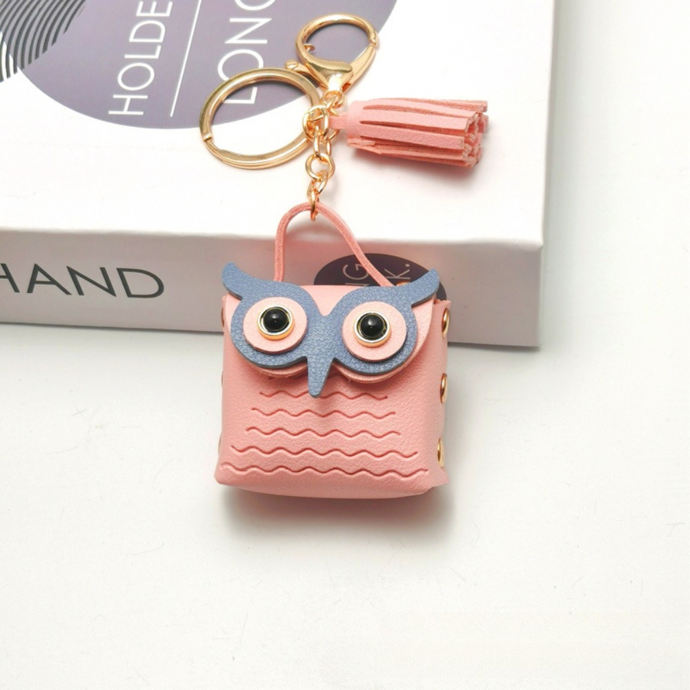 Backpack Insert Organizer - กระเป๋าใส่เหรียญขนาดเล็กพร้อมพวงกุญแจรูปนกฮูกน่ารัก สำหรับตกแต่งกระเป๋าเป้ กระเป๋าสตางค์ กระเป๋าถือ และเป็นเครื่องประดับสำหรับผู้หญิง