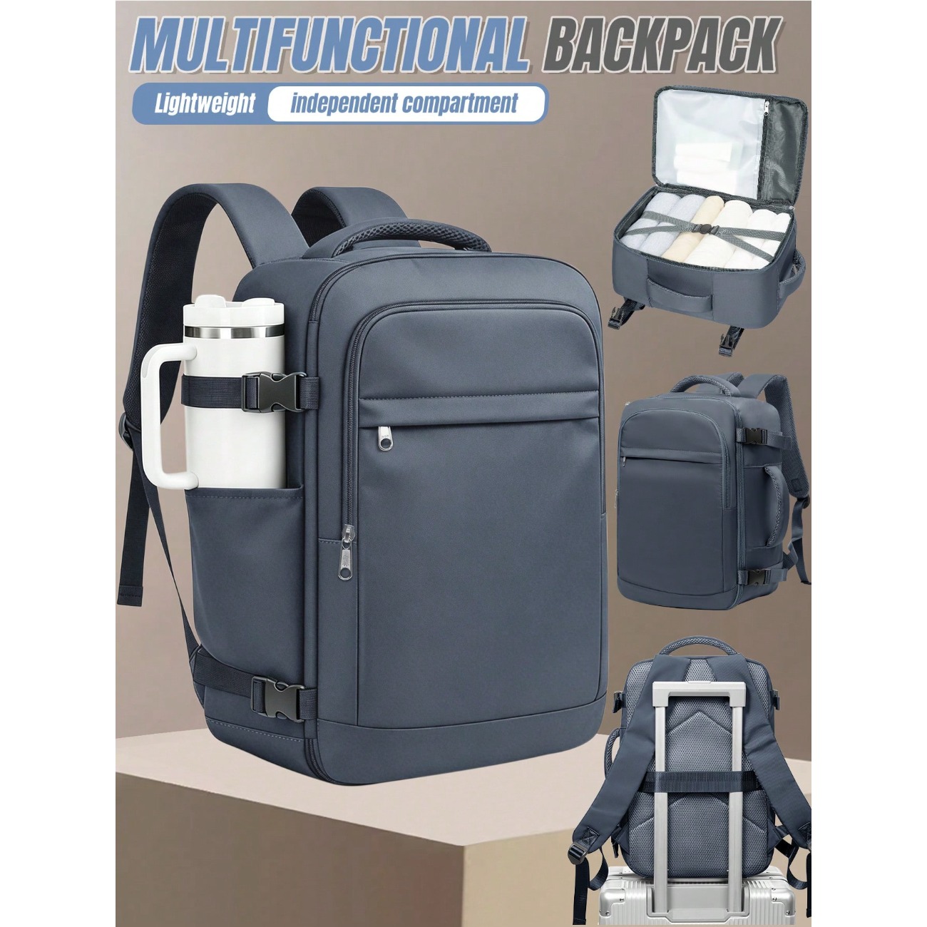 กระเป๋าเป้เดินทางน้ำหนักเบาควา - Laptop Backpack 15.6 บทวิจารณ์และราคา