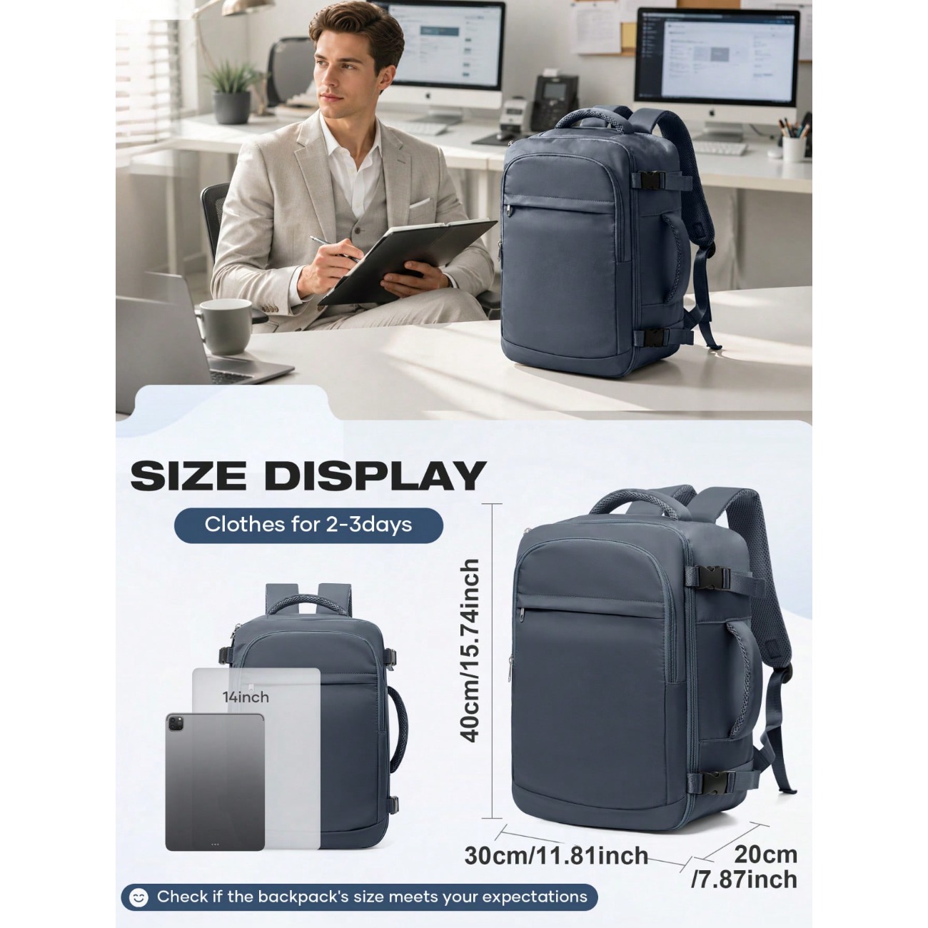 กระเป๋าเป้เดินทางน้ำหนักเบาควา - Laptop Backpack 15.6 บทวิจารณ์และราคา